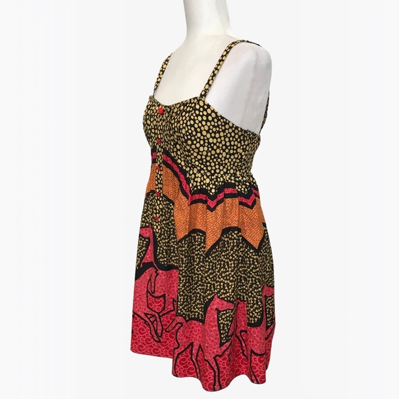 Anna Sui Rare Horses Print Mini Dress - 4/6 - Picture 7 of 13